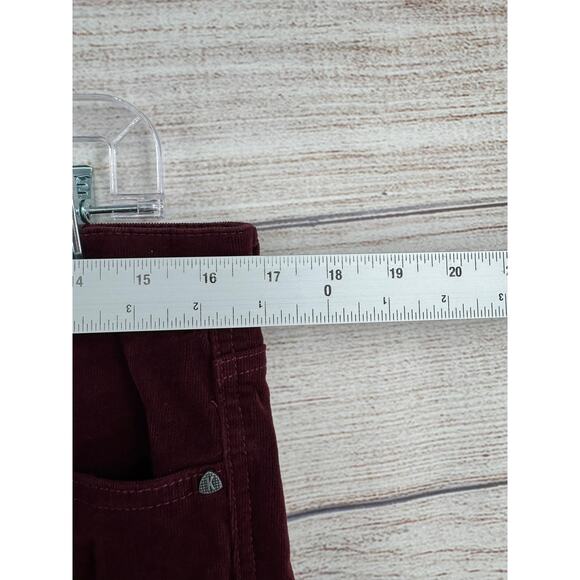 Kut from the Kloth Karen Baby Bootcut Corduroy Jeans Womens 12 Burgundy Wine - Picture 10 of 11